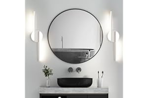 Mille Lucciole 2 Piezas Aplique Pared Interior LED,12W Lámpara de Pared Moderna,Luz de Pared 3000-6500K Tres Temperatura de Color Disponibles,Blanco lluminación Luz LED para Dormitorio,Pasillo Etc