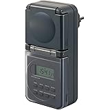 Brennenstuhl Digitale Wochenzeitschaltuhr IP44, digitale Timer-Steckdose (Wochen-Zeitschaltuhr für den Außenbereich, mit erhö