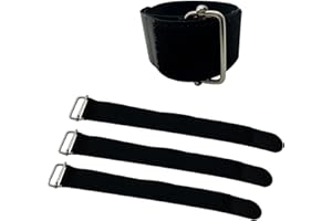 JUGNAW 4 Set Fascette Velcro Extra Larghe e Sicure per Biciclette, Garage, 4,5cm x 33cm(4 confezioni), Metallo Fascette a Strappo Prolunghe, Cavi, Tubi Flessibili, Corde, Camper o Come Stringi Pantaloni