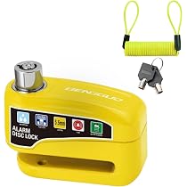 Lucchetto Ruota Moto - Catena Bloccadisco Moto - Allarme Antifurto Sonoro 110db - 9