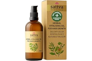 Sattva Ayurveda Vitalising Hair Growth Oil - Natural Blend of Oils, Promotes Hair Growth, Strengthens Follicles, Prevents Hair Loss & Premature Greying, Deeply Nourishing & Hydrating - 100 ml