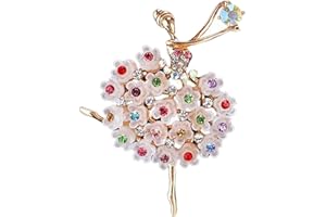Wohlstand Broche créatifs Ballet Fille Alliage Doux Strass Danse Ballet Fille Broches Pins Breastpin Bijoux Femmes Accessoires