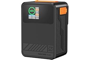 Batería Zgcine X99 V-Mont, 99Wh/14.8V Mini V-Mount Battery Support De 100W PD PD USB-C Fast Carger, Withdual USB-C PD, D-Tap, Puerto CC Dual, Pantalla IPS De 1.3 Pulgadas