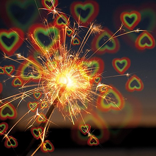 Herzbrille weiß 10 Stück – Effektbrille Herzen Hochzeit Silvester Valentinstag – Partybrille mit Herzeffekt für Feuerwerk Tischfeuerwerk Tortenfontäne Wunderkerzen - 2