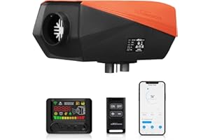 maXpeedingrods Riscaldatore Camper 5KW 12V ad Aria Diesel con Telecomando, Riscaldamento da Parcheggio (con LCD + Telecomando+ Bluetooth App Controllo)