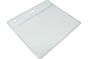 Customcard ltd Clear ID Badge Pocket Plastic Wallet (Size 60 x 90mm) Pack of 1