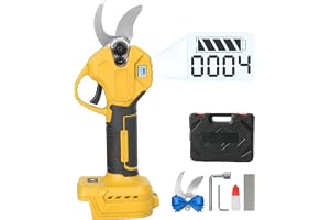 Batterigrensax, 35 mm, elektrisk sekatör, kompatibel med Dewalt 18 V 20 V batteri, borstlös motor, LCD-skärm, 2 växlar för gr
