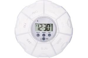 Intelligent Automatic Pill Box - Portable Medical Organizer | Distributör av läkemedel med LED -timing, 7 -dagars fack, förvaring av mattillskott hemmakontor