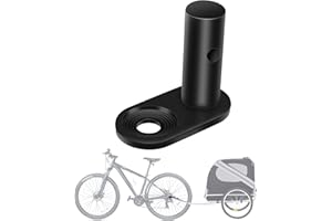 PLSMUPN Coupleur de Remorque de Bicyclette Adaptateur Attelage de Remorque Universel Remorque Vélo Connecteur Crochet Portable Attachement Accouplement Tête de Traction pour Poussettes Vélo Animaux Chariot