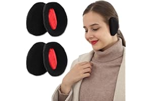 NJCXOLA 2 Paar Ohrenwärmer Damen/Herren,Winter Ohrenwärmer Flaumig Ohrwärmer Gefüttert,Warme Ohrenschützer Schutz vor Wind/Kälte,Umschließen Ohr völlig,Frauen Ohrenschützer Herbst/Winter (M)