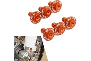 JFG Racing Lot de 6 vis de protection pour fourche avant pour moto KTM EXC EXCF SX SXF XC XCF XCW XCFW 50-530 FREERIDE 250F 250R 350