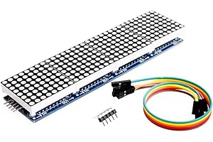 ElectroWorldFR 7219 MAX 4 en 1 Dot Matrix MCU LED 8 x 32 Module d'Affichage Compatible avec Arduino et Raspberry Pi