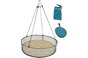 PZURYHG Plateau récupérateur de d'oiseaux, mangeoire à Oiseaux, Plateau en Polyester, Support pour d'oiseaux, Design Peu encombrant pour allée, Balcon, terrasse, Jardin, 50,8 x 10,5 cm