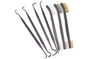 SQXALDM Jeu de Brosses Métalliques en Nylon Brosse de Nettoyage à Crochet Set Mini Brosses Métalliques Nylon Laiton Brosse Métallique Inox Petite Brosse Métallique Poignées en Plastique Nettoyant(7 Pièces)