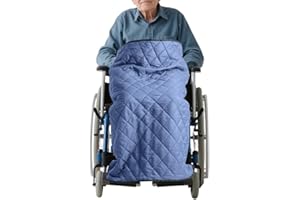 PIASHOW Manta para silla de ruedas, manta de invierno para silla de ruedas, gruesa, cálida, resistente al viento, manta para silla de ruedas, manta gruesa de felpa para las rodillas para usuarios de sillas de