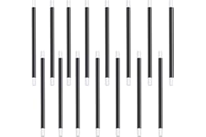 DILIGHTNEWS 15 Stück Magischer Zauberstab, Trick Party Zauberstab, Kunststoff Zauberstab, Zauberer Schwarz Zylinder Zauberstab, Spaß Kunststoff Zauberstab schwarz für Themenparty, Zauberer und Magier