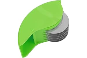 OURLEEME Herb Grinder with Roller,Herb Roller Mincer Manual Hand Scallion Chive Mint Cutter with 6 Stainless Steel Blade, Scallion Mint Cutter Manual Slicers Vegetable Herbs Roller Mincer Cutter