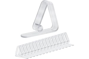 KALIONE Klamry do obrusów, 16 przezroczystych klipsów z tworzywa sztucznego, klipsów do obrusów, na stół piknikowy, na wesela na świeżym powietrzu, do domu, na kemping, do restauracji