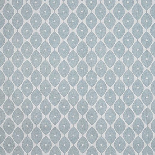 Wipe Clean Tablecloth PVC Vinyl Oilcloth Duck Egg Geometric Ovals 140cm x 250cm (55" x 99")