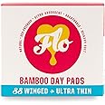 FLO Organic Bamboo Sanitary Towels with Wings – Ultra-Thin, Biodegradable, Soft, Absorbent Period Pads for Leak-Proof Protection – 88 Day Pads