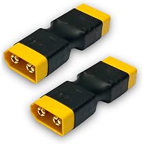 Vuniversum Modélisme Adaptateur XT60 Mâle Vers Connecteur Doré Mâle – LiPo Courant élevé – 60A – Pour RC (1/4 à 1/18 Vuniversum Modélisme Adaptateur XT60 Mâle Vers Connecteur Doré Mâle – LiPo Courant élevé – 60A – Pour RC (1/4 à 1/18