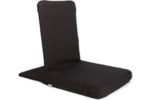 BODHI Mandir Boden Sedia con schienale imbottito, meditazione Sedia con extra spesso cuscino per Case per sale, meditazione, bodennahes lavorare, black
