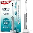 Colgate Proclinical 500R Sensitive Rechargeable Sonic Toothbrush, Electric Toothbrush with Soft & Spiral Bristles, Dual-Brushing Mode, Includes Replaceable Head, Gentle & Deep Cleaning