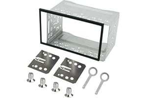 WOOWAIR Marco Universal de Radio de Coche 2 DIN Marco de Metal para Auto Radio de Coche Doble DIN Marco para Pantalla 2 DIN Jaula de Radio de Coche para Auto Radio Sonido Reproductor de DVD Navegación GPS