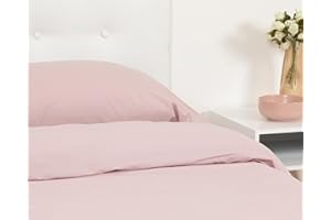 TRAMAS+ Funda Nórdica 100% Algodón, Cama 90, Funda edredón de 150x220cm y 1 Funda de Almohada 110x45cm, Certificado Oeko Tex - Malva