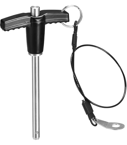 Pasador De Bloqueo De Bola Con Botón - Acero Inoxidable 304, Diámetro 6 Mm, Longitud útil 50 Mm, Liberación Rápida, Incluye Cable De Seguridad