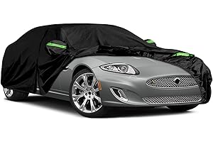 JUDANNA Waterproof Car Cover Custom for Jaguar XK/XK8/XKR 1996-2014, All Weather Outdoor Car Covers Breathable Full Cover with Door Zipper & Windproof Bands for Winter Summer Snow Rain Dust Sun Protection