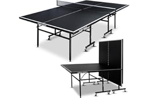 ZERRO Tischtennisplatte Klappbar Indoor,15 mm Dickes MDF, 274x152.5x76cm, Internationale Standardgröße inkl. Netz, Tischtennistisch, Ping Pong Tisch