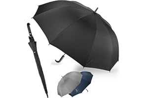 Langenberg Stockschirm sturmfest LORD – [EXTRA SPANNWEITE] Regenschirm groß mit nachhaltiger Bespannung – Umbrella inkl. automatischer Öffnung, Windproof-Technologie und edlem Griff