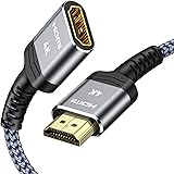 HDMI Extension Cable 1m,4K hdmi male to Female cable, Can connect HDMI 2.0/1.4 cable, 4K UHD@60Hz high speed 18Gbps 3D,Audio 
