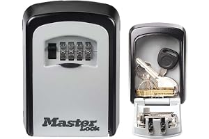 Master Lock Key Safe, 5401EURD, Wall Mounted, Medium, Strong Outdoor Weather Resistant Construction - Mounting Hardware Inclu