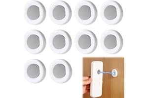 AHRLIC 10PCS Magnetic Remote Holder Wall Mount, Self-Adhesive & No-Drill Organizer with Strong Magnetic Grip for TV, AC, Fan Remotes – Space-Saving & Easy to Use (White)