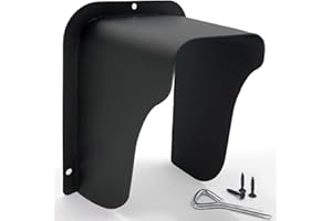 HSTD Copertura Antipioggia per Campanello, Copri Citofono Campanello da Esterno in Metallo Impermeabile per Fotocamera, Pulsante e Campanello della Porta - Nera