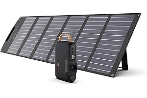 EGRETECH Centrale Elettrica Portatile 300W con Pannello Solare 100W, Generatore Solare 260Wh, Fino a 500W per Alimentazione Emergenza/Campeggio/Casa