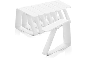 com-four® 8X Pince à Nappe de qualité supérieure - Pince à Nappe en Acier Inoxydable Peint en Blanc - Pince à Nappe