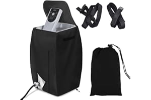 Kocusu Housse de pompe de chauffage spa 420D Oxford, housse de pompe à pour pompe Lay Z Spa, housse de protection étanche, étanche à la poussière avec 2 sangles, 43 x 38 x 54 cm