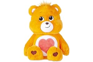 PIOUPIOU ET MERVEILLES Peluche Bisounours - TOUBISOU - Découvre Le Pouvoir Magique de Ton bisounours - Peluche Toute Douce Qui Adore Les Bisous - 30 cm de Haut - Orange - A partir de 6 Mois - (Emballage Care Bears) 16654