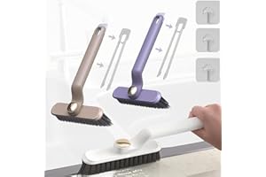 SVOCK 3 spazzole per la pulizia degli angoli, girevole a 360 gradi, con gancio adesivo, spazzola per la pulizia multifunzionale, spazzola per la pulizia profonda di finestre, bagni, lavelli da cucina