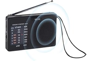 REGAPOG Poste Radio Portable FM,Poste De Radio Pile Et Secteur,Compatible Pile et Secteur pour Une Réception Ultra-Large des Signaux de Diffusion et de Musique