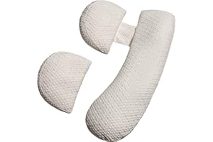 ‎GKXLH GKXLH Pregnancy Pillow - Pregnancy Pillow for Sleeping Support for Back, Hips, Legs, Soft Maternity Pillow for Pregnant Women, Removable and Adjustable Double Wedge with Cover