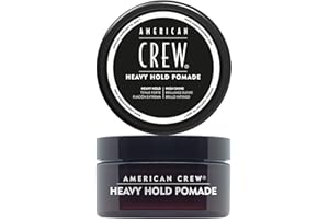 American Crew Heavy Hold Pomade with High Hold & Shine for Smooth & Sculpted Styles (85g) Water-based Formula, Hair Styling for Men