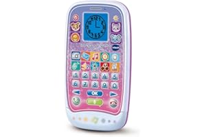 VTech - Smartphone P'tit Genius Magic Light Rose, Téléphone Jouet avec Écran Rétroéclairé, 10 Activités et Jeux Éducatifs, Effets Lumineux, Cadeau Enfant de 2 Ans à 6 Ans - Contenu en Français