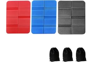 EABDICE 3 Pezzi Cuscino da esterno Pieghevole, Cuscino Pieghevole in XPE, Efficiente A prova di umidità Tenere Caldo Impermeabile, Applica a Picnic, Escursionismo, Campeggio e Altro(Tricolore)