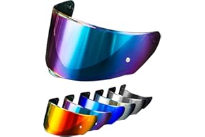 ‎PSLER PSLER Helm Visier für LS2 Outer FF320 Rapid FF353 Assault FF328 Stream FF800,Helmvisier Getöntes Visier Motorradhelm Zubehör Ersatz(Regenbogen)