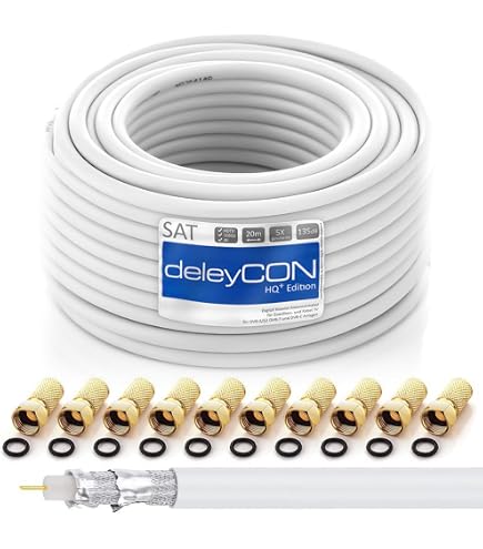Cavo Coassiale NEDIS RG58C/U 50 Ohm - Doppia Schermatura - Bobina Da 25 Metri - Bianco