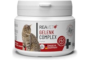 ReaVET Giunto Complex gatto, per 3 mesi, alternativa alle compresse articolari – molto elevata accettazione – speciale agente articolare per gatti, meglio di cozze verdi MSM, artiglio del diavolo,